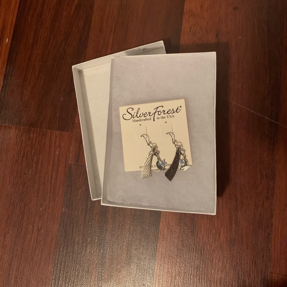 Silver Forest Dangling Earrings